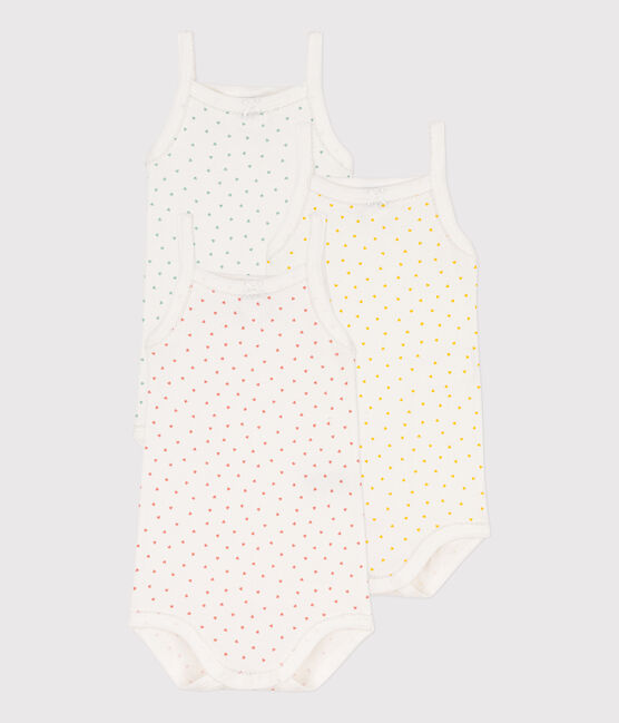 Confezione da 3 body a cuori con spalline in cotone  variante 1