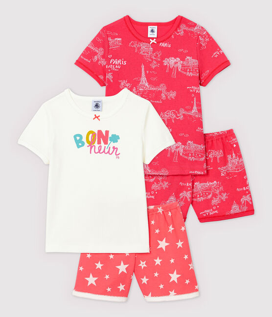 Confezione da 2 pigiami corti bambina in cotone variante 1