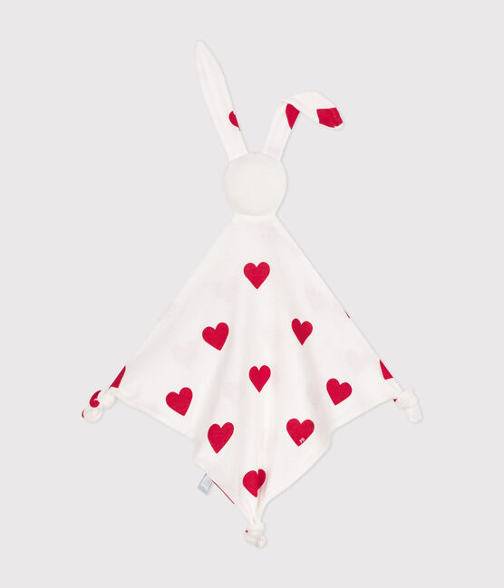 Doudou in cotone motivo cuore bianco MARSHMALLOW/rosso TERKUIT