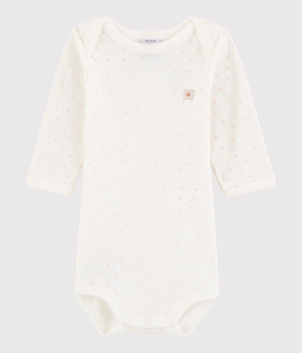 Body manica lunga beb&egrave; femmina bianco/multicolore