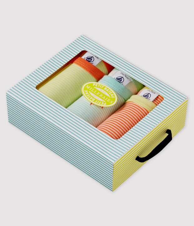 Trio body manica corta beb&egrave; multicolore