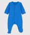 Bodyjama bebè in cotone biologico blu BRASIER/grigio MARSHMALLOW