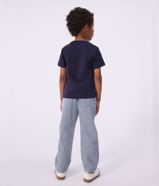 T-shirt bambino a maniche corte blu SMOKING