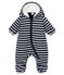 Tutina da pilota in microfibra a righe marinare per neonato blu SMOKING/bianco MARSHMALLOW