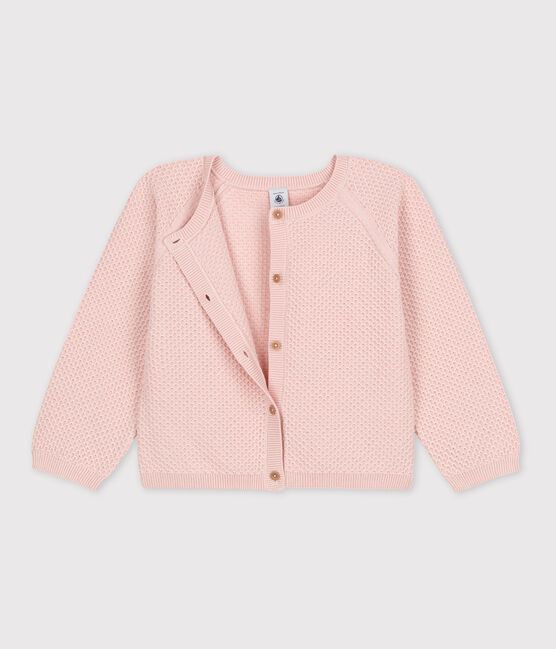 Cardigan in cotone bambina rosa SALINE