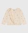Cardigan bambina in misto lana e cotone con motivi ricamati bianco AVALANCHE/ MULTICO