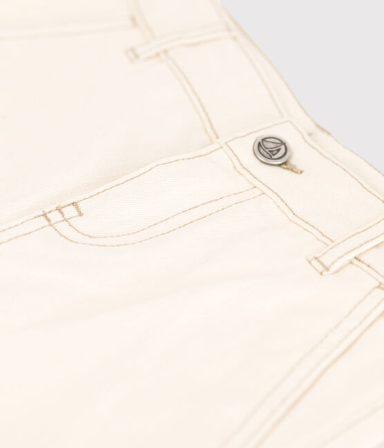 Pantaloni flare in denim bambina ecru AVALANCHE