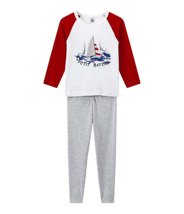 Pigiama per bambino stampato grigio/multicolore