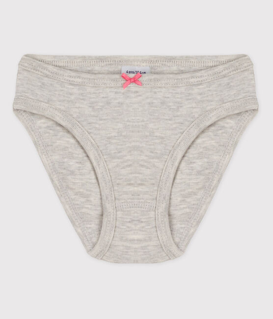 La mutandina in cotone per bambina grigio BELUGA CHINE