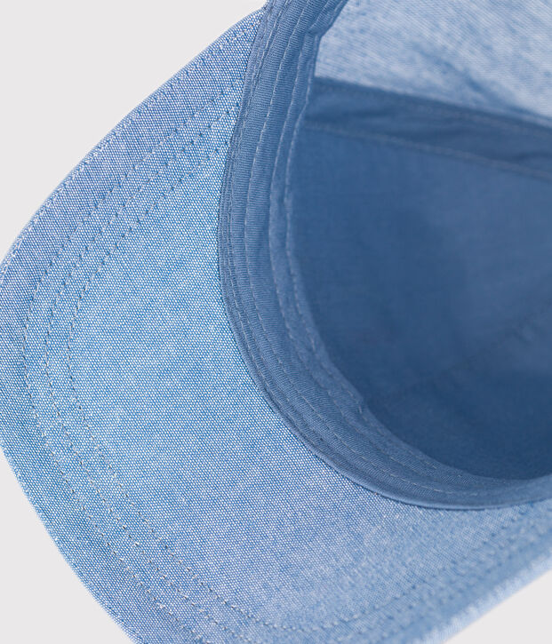 Berretto Petit Bateau in denim chiaro bambino blu