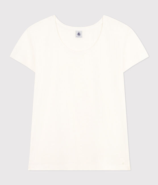 T-shirt Le Droit girocollo in lino donna bianco ECUME
