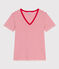 T-shirt L'ICONIQUE scollo a V in cotone Donna MONTELIMAR/ PEPS