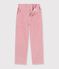 Pantaloni in velluto bambino rosa