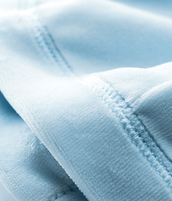 Cuffietta nascita bebè unisex velluto blu FRAICHEUR