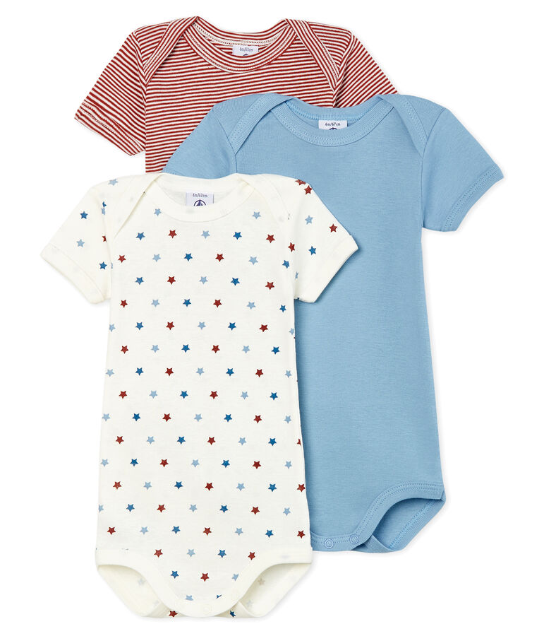 Trio body manica corta beb&egrave; maschietto multicolore