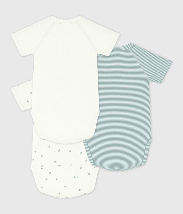 Set di body incrociati a maniche corte in cotone fantasia neonato multicolore