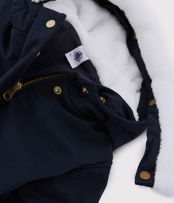 Parka in cotone spalmato bambina blu SMOKING