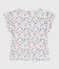 T-shirt a maniche corte in cotone a fiori bambina bianco MARSHMALLOW/bianco MULTICO