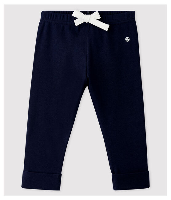Pantaloni in cotone bebè femmina/maschio blu SMOKING