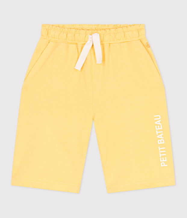 Bermuda corti in cotone bambino giallo