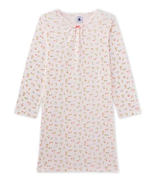 Chemise de nuit fille &agrave; imprim&eacute; petites fleurs rosa/multicolore