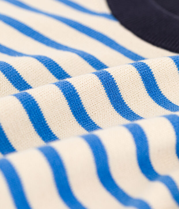 Maglione marini&egrave;re in cotone donna blu/ecru/blu