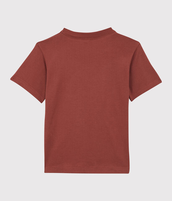 T-shirt  maniche corte in cotone bambino marrone OMBRIE