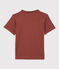 T-shirt  maniche corte in cotone bambino marrone OMBRIE