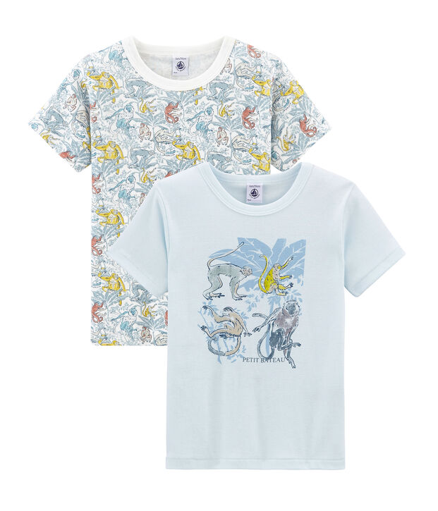 Due t-shirts bambino maniche corte multicolore