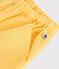 Pantaloni in cotone/lino tinta unita neonato giallo