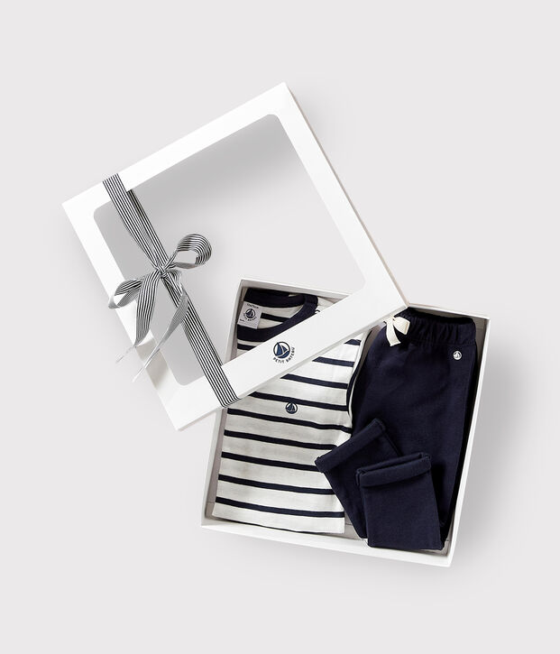 Confezione regalo beb&egrave; con t-shirt e pantaloni multicolore
