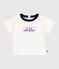 T-shirt a maniche lunghe in cotone con logo vintage neonato bianco MARSHMALLOW
