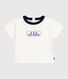 T-shirt a maniche lunghe in cotone con logo vintage neonato