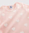 Pigiama rosa cuore bambina in cotone biologico rosa MINOIS/bianco ECUME