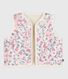 Gilet senza maniche in popeline di cotone e sherpa con stampa neonata