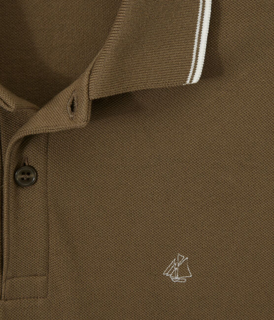 Polo uomo marrone SHITAKE