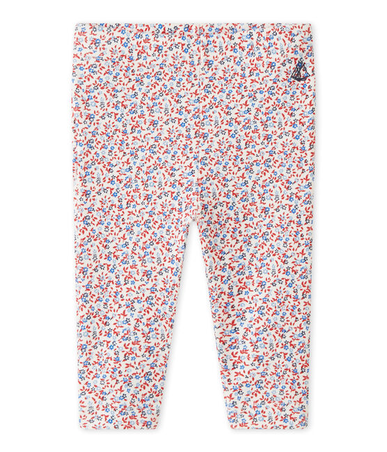 Legging bebé bambina stampato bianco MARSHMALLOW/rosso TERKUIT/ MULTICO