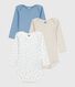 Set di body a maniche lunghe in cotone con stampa a cuori neonato