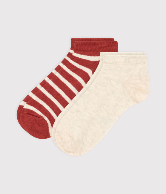 Confezione da 2 paia di calzini bassi a righe bambino unisex variante 1