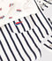 Set salopette e body in cotone neonato bianco MARSHMALLOW/blu SMOKING
