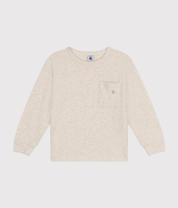 T-shirt a maniche lunghe in jersey flamm&eacute;  bambino MONTELIMAR CHINE
