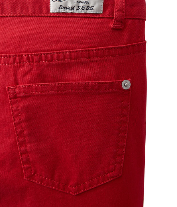 Pantaloni colorati per bambino in jeans rosso
