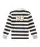 Polo rugby per bambino grigio CAPECOD/bianco MARSHMALLOW