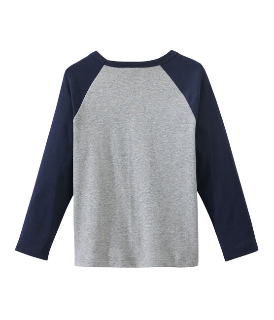 tee-shirtmaniche lunghe per bambino grigio SUBWAY/blu SMOKING