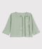Cardigan per bebè in cotone e Lyocell verde HERBIER