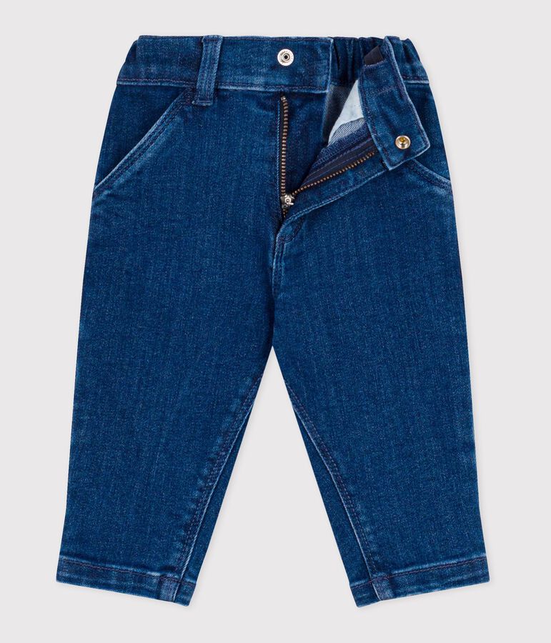 Pantaloni in denim neonato blu