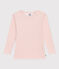 T-shirt bambino unisex a maniche lunghe in lana e cotone rosa SALINE