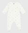 Pigiama in ciniglia con stampa a cuori neonato bianco/multicolore