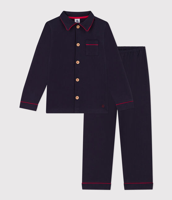 Pigiama bambino in jersey blu SMOKING