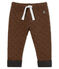 Pantalone in tubique pied-de-poule bebè maschio. nero CITY/marrone COCOA